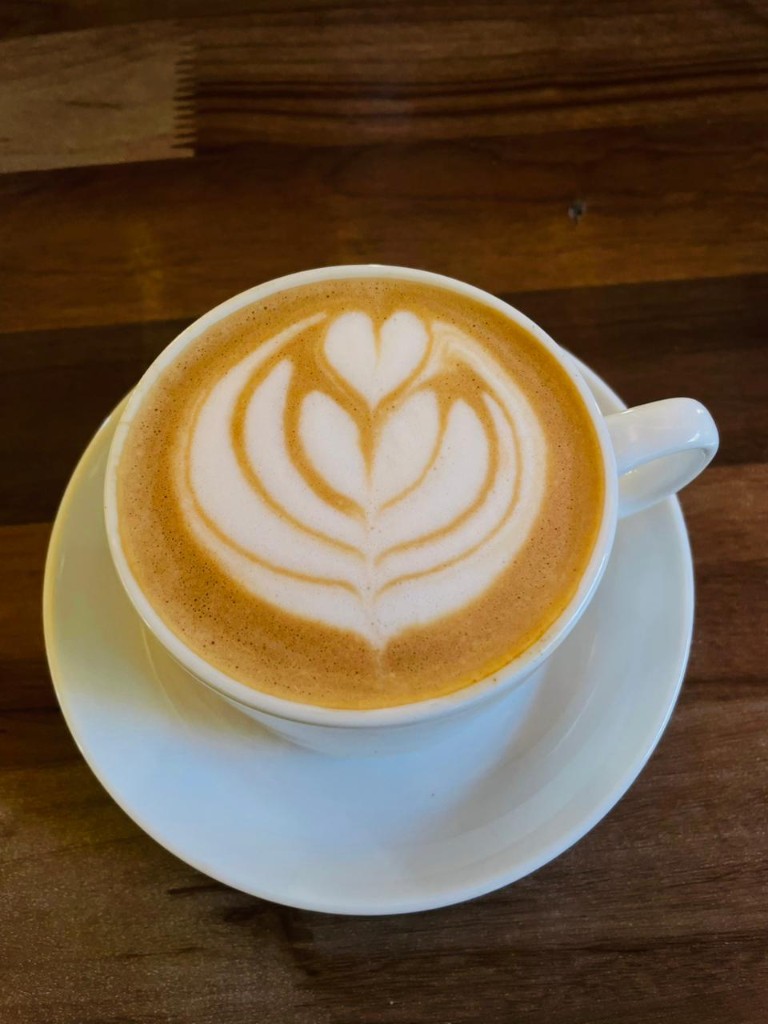 Ceylon coffee with latte art