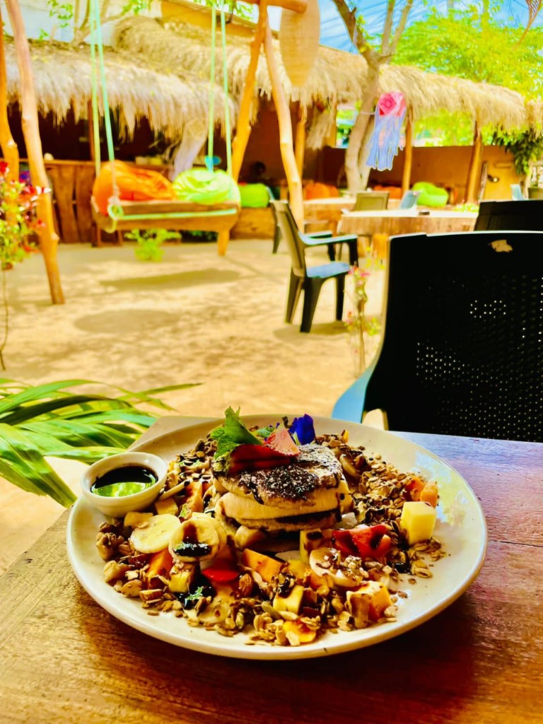 Tropical breakfast at Rustic Cabana